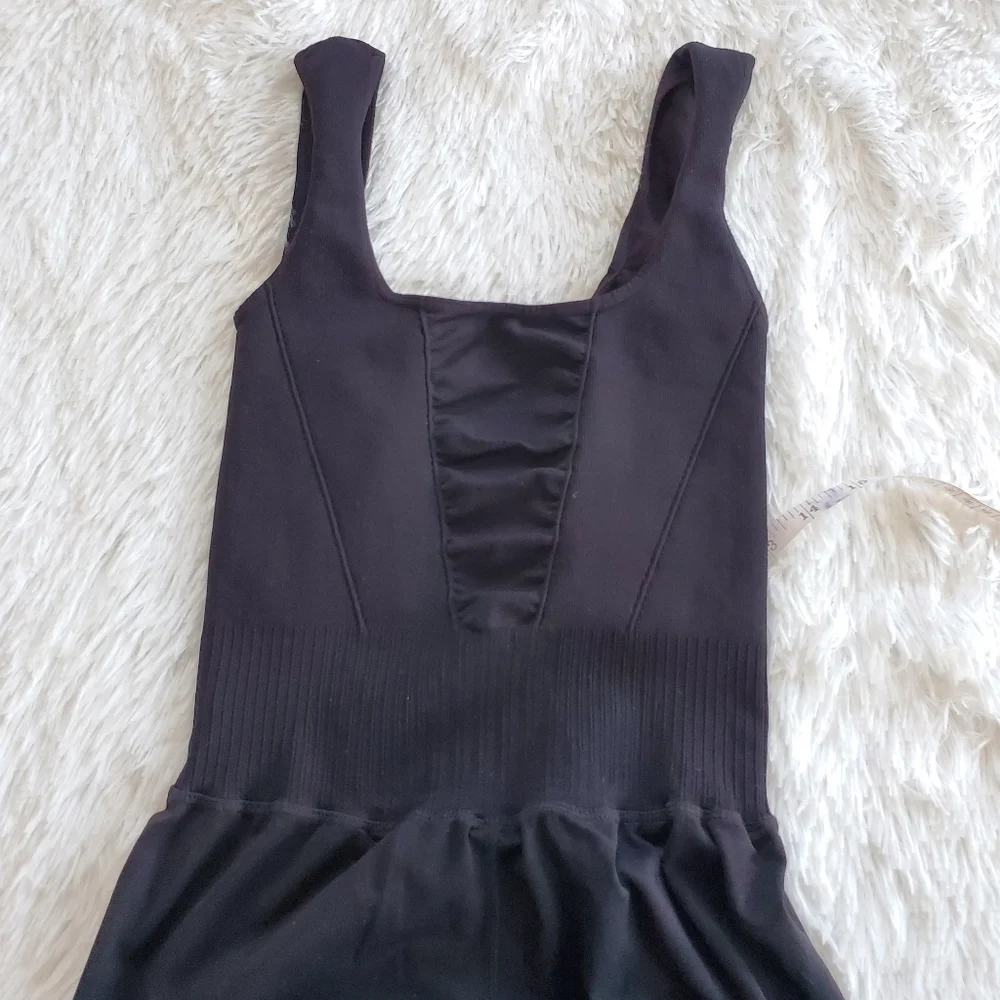 Free People Good Karma Flared Onesie Solid Black - Picture 11 of 13